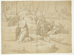 Jesús en el Huerto de Getsemaní de after Jacopo da Empoli