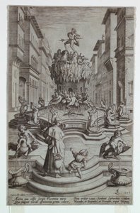 Fuente de Neptuno, Florencia de after Jan van der Straet, called Stradanus