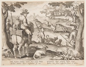 Caza de conejos de after Jan van der Straet, called Stradanus