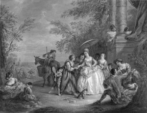 La Bonne Aventure (La adivina) de after Jean Baptiste Joseph Pater