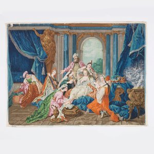 La Toilette de Esther de after Jean François de Troy