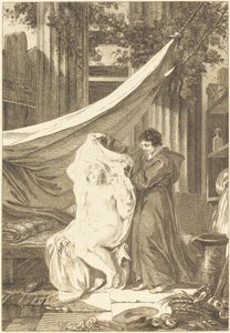 El ermitaño (El diablo en el infierno) de after Jean Honoré Fragonard