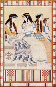 Damas de la Corte Minoica, ilustración de 