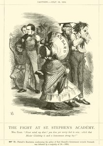 La Pelea en la Academia de San Esteban de after John Tenniel