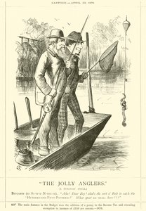 Los alegres pescadores, un idilio de vacaciones de after John Tenniel