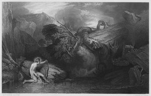 Apolo matando al Pitón, del cuadro en la Galería Nacional de after Joseph Mallord William Turner