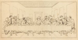 La última cena de after Leonardo da Vinci