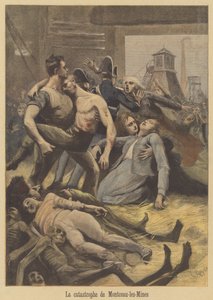 Desastre minero en Montceau-les-Mines de after Lionel Royer