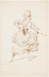 Una bailarina de ballet, Mademoiselle Marie Allard de after Louis Carrogis, called Carmontelle