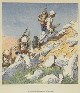 Vanguardia de infantería de marina de after Louis Charles Bombled