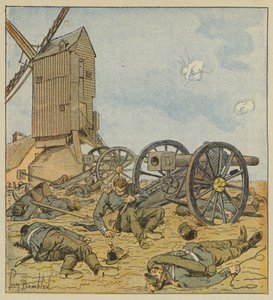 Batería alemana desmontada por los zéfiros de after Louis Charles Bombled