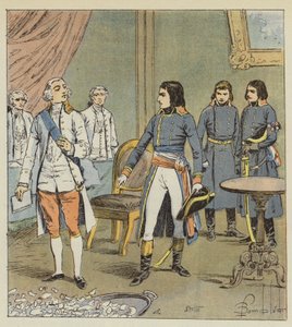 Bonaparte y el conde de Cobentzel de after Louis Charles Bombled