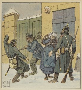 Brutalidades prusianas en Beaugency de after Louis Charles Bombled