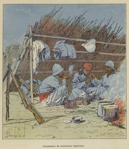 Campamento de tiradores argelinos
