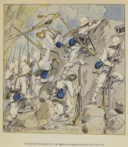 Combate de Tsinainondry, La legión extranjera al asalto de las baterías de after Louis Charles Bombled