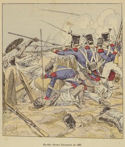 Combate frente a Tamatave en 1829 de after Louis Charles Bombled