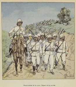 Construcción de la carretera, Salida de la tarea de after Louis Charles Bombled