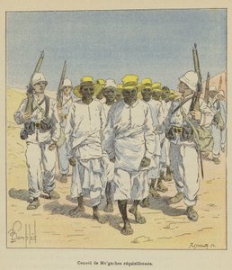 Convoy de malgaches requisados de after Louis Charles Bombled
