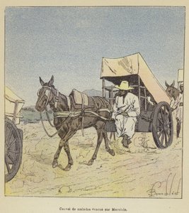 Convoy de enfermos evacuados a Marololo de after Louis Charles Bombled