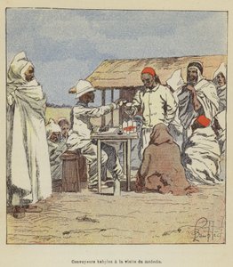 Convoyeros kabyles en la visita del médico de after Louis Charles Bombled