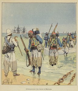 Desembarco de los turcos en Majunga de after Louis Charles Bombled