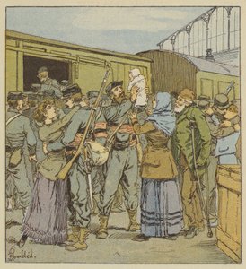 Embarque de los francotiradores de París de after Louis Charles Bombled