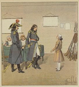 Eugene de Beauharnais reclama a Bonaparte la espada de su padre de after Louis Charles Bombled