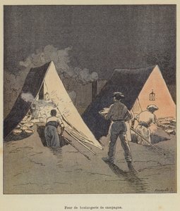 Horno de panadería de campaña de after Louis Charles Bombled