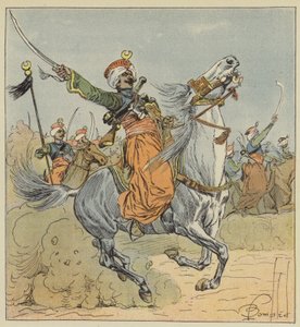 Guardia imperial, Mameluco, Escuadrón adjunto al regimiento de cazadores a caballo de after Louis Charles Bombled
