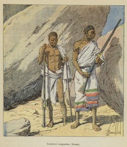 Guerreros malgaches, Baras de after Louis Charles Bombled
