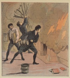 Incendio en Longwood de after Louis Charles Bombled
