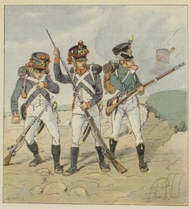 Guardia joven, 1806, Conscripto-granadero, Tirador-granadero, Flanqueador-cazador