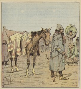 Judío mercante acompañando a los ejércitos alemanes, según la naturaleza de after Louis Charles Bombled