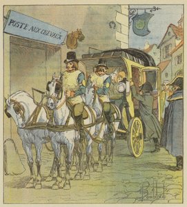 El Emperador sube al coche de María Luisa de after Louis Charles Bombled
