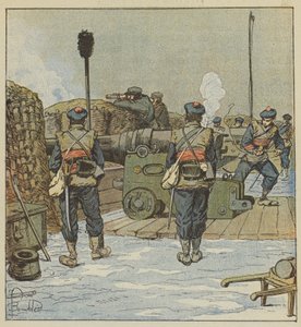 La batería de marina de Chevilly de after Louis Charles Bombled