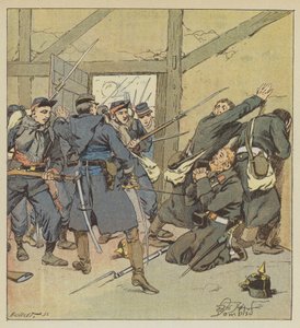 El ataque de Villejouan por el comandante Fouilhade de after Louis Charles Bombled