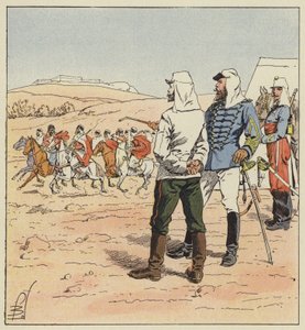 El capitán Kouropatkine en Argelia de after Louis Charles Bombled