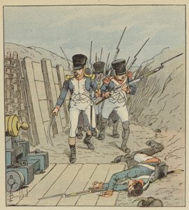 El capitán de Chambure, el jefe de esta célebre compañía, etc. de after Louis Charles Bombled