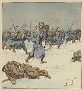 El cazador Martin, del 10º batallón, deja su bayoneta en el cuerpo de un suboficial prusiano