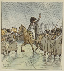 La inundación sorprendió a las tropas en plena operación de after Louis Charles Bombled
