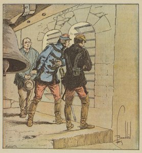 El general Chanzy en el campanario de Terminiers de after Louis Charles Bombled