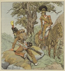 Legión portuguesa, Infantería, Cazadores, Caballería, Cazadores a caballo de after Louis Charles Bombled