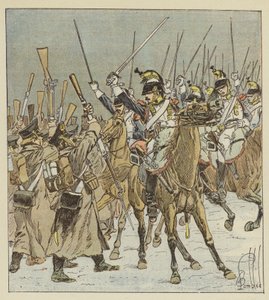 Los coraceros de Doumerc hacen 1,800 rusos prisioneros de after Louis Charles Bombled