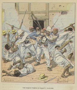 Los sargentos Delalbre y Argaud en Antsirabe de after Louis Charles Bombled