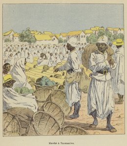 Mercado en Tananarive de after Louis Charles Bombled