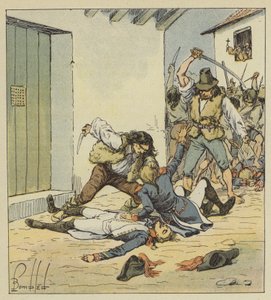 Masacre de los franceses en Verona de after Louis Charles Bombled
