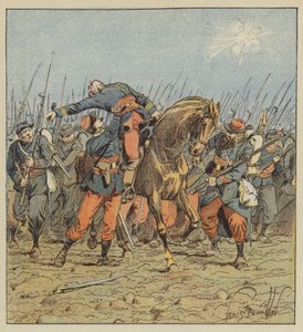 Muerte del coronel de Fonlongue de after Louis Charles Bombled