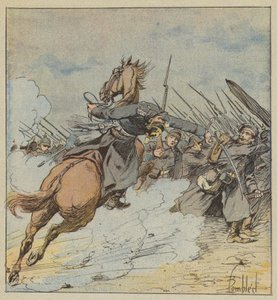 Muerte del coronel de Kontski de after Louis Charles Bombled