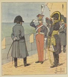 Napoleón recibe a Pioutowski en la isla de Elba de after Louis Charles Bombled