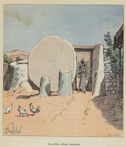 Puerta de un pueblo malgache